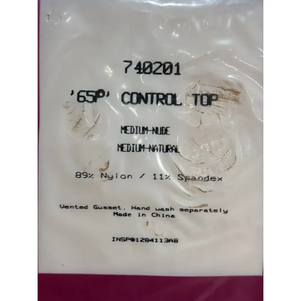 2010 SILKIES Control‎ Top Pantyhose Size Medium Nude/Natural Color New Sealed